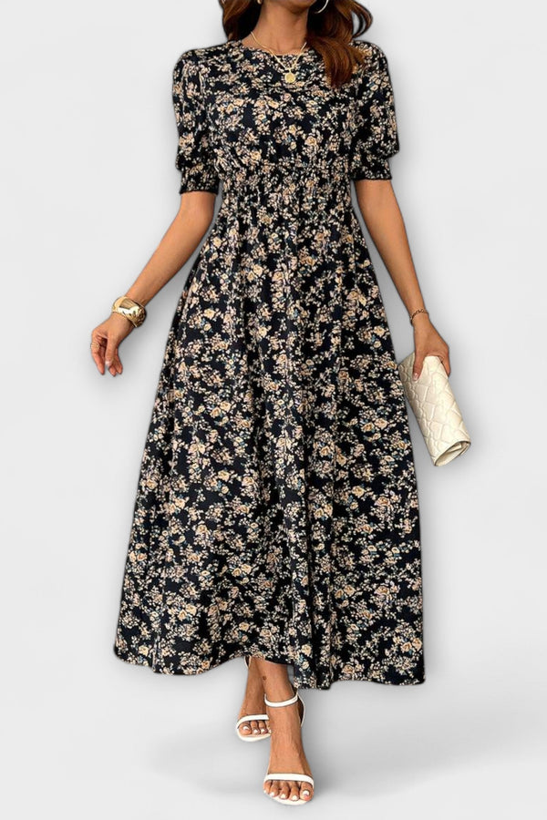 Amelia - Kleid mit Rundhalsausschnitt und Blumenmuster