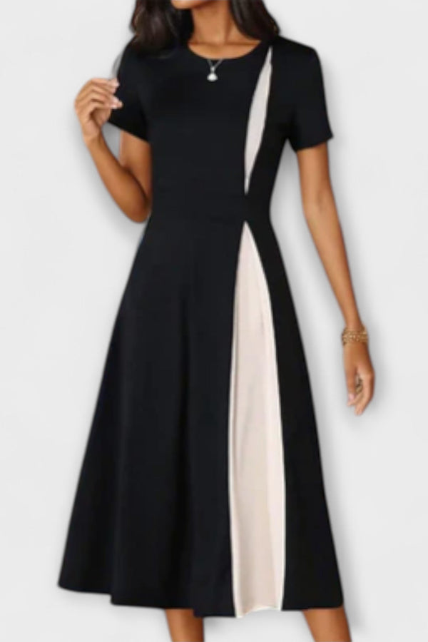 Hanne - Schwarz-weißes Midikleid