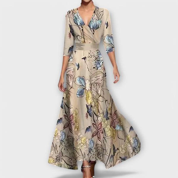 Alma - Elegantes Ärmel Design Damenkleid