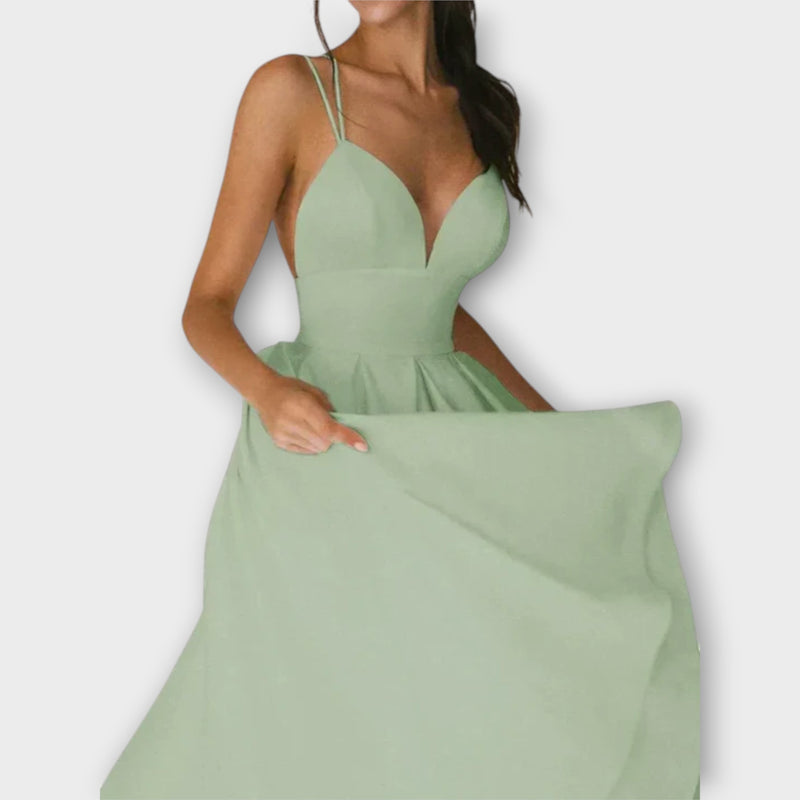 Ailana - Damenkleid mit tiefem V-Ausschnitt