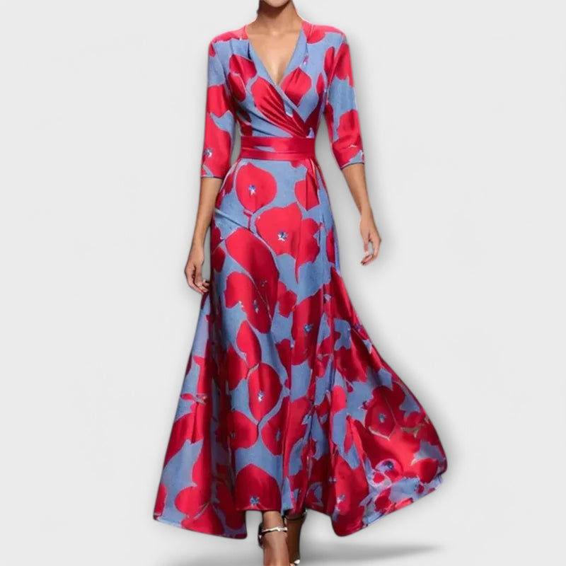 Alma - Elegantes Ärmel Design Damenkleid