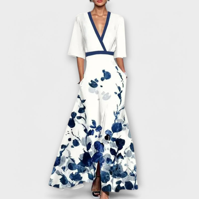 Alma - Elegantes Ärmel Design Damenkleid
